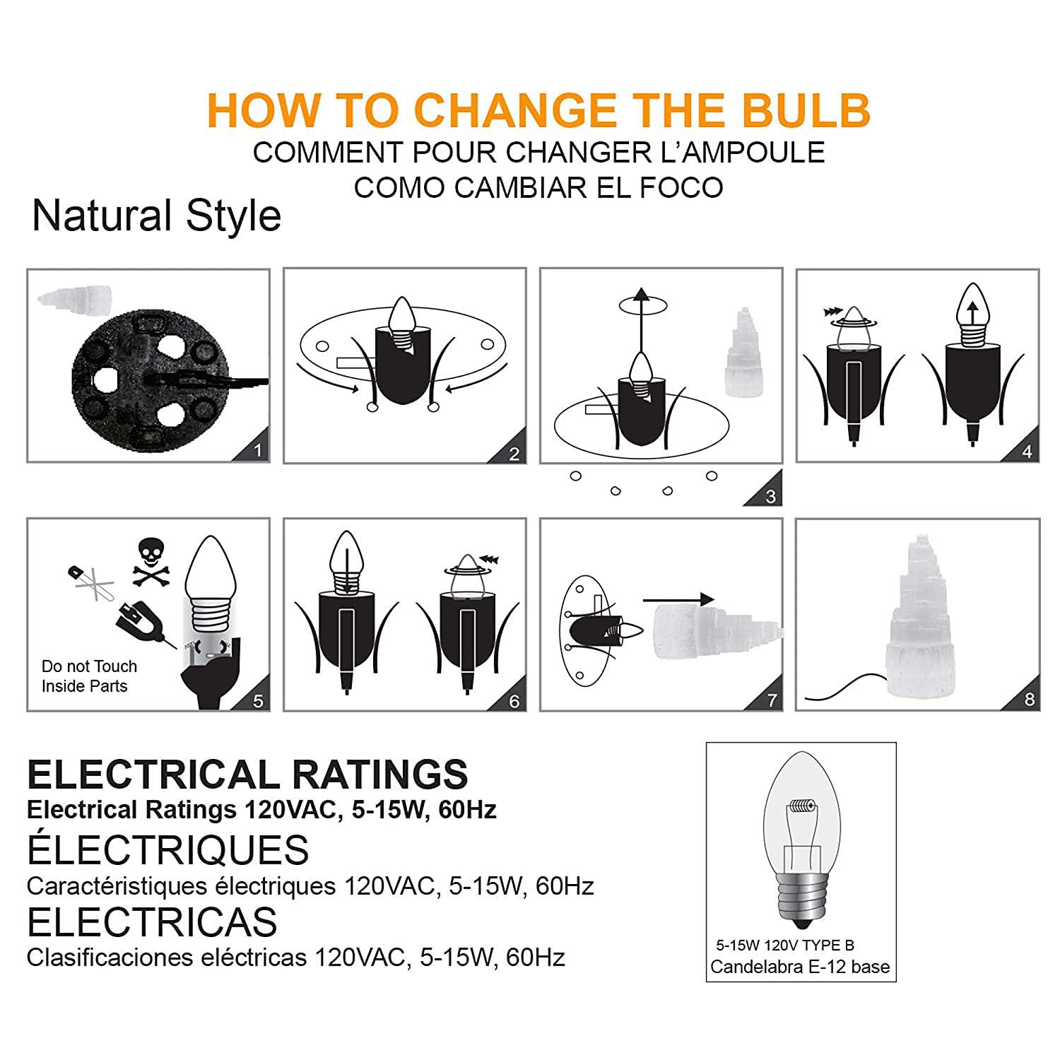 Himalayan Glow Himalayan Glow WBM Selenite Crystal Lamp, Morrocan Lamp Decorative Night Light 7 Inch Tall