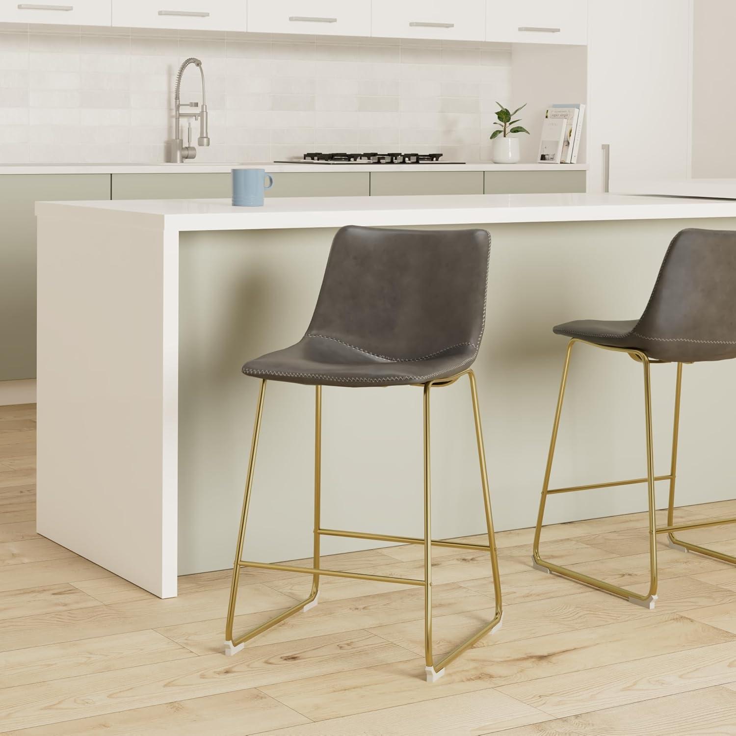 Nia Vegan Leather Bar & Counter Stool (Set of 2)