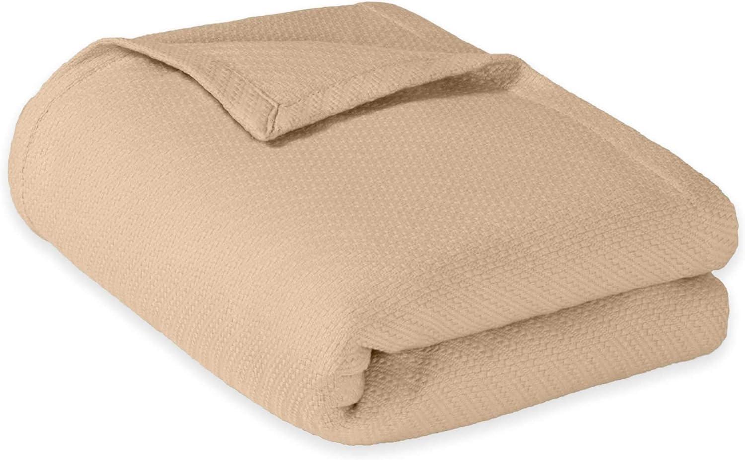 Madison Park Bed Blanket Liquid Cotton Full/Queen Seafoam: Machine Washable, No Fill Lightweight