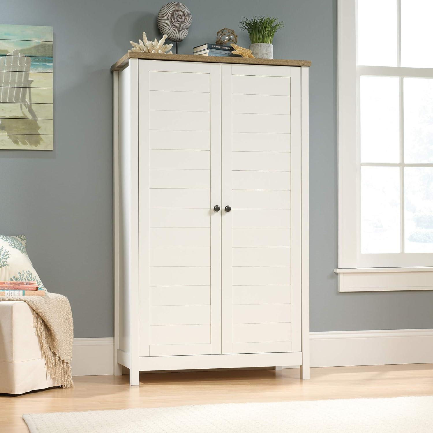 Sauder Cottage Road Storage Cabinet, Soft White Finish