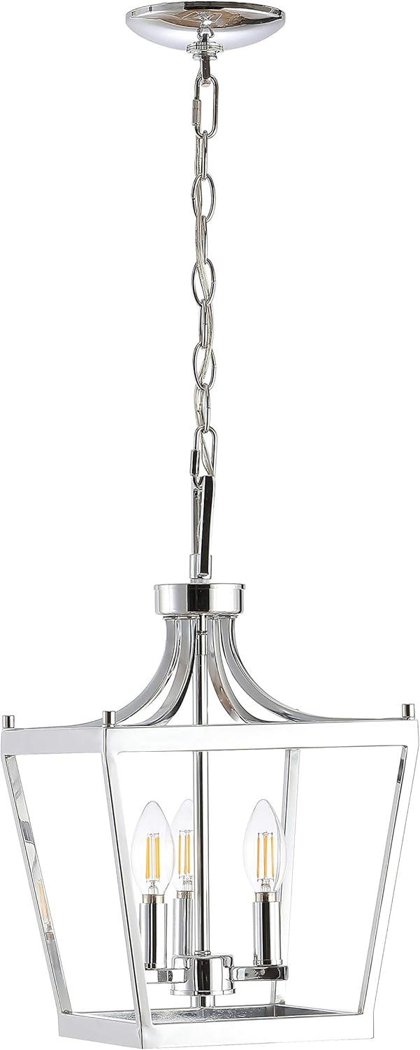 Larton Chrome 10'' LED Contemporary Lantern Pendant