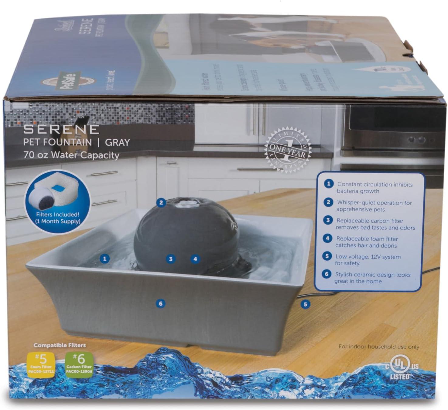 Seascape Pet Fountain Grey