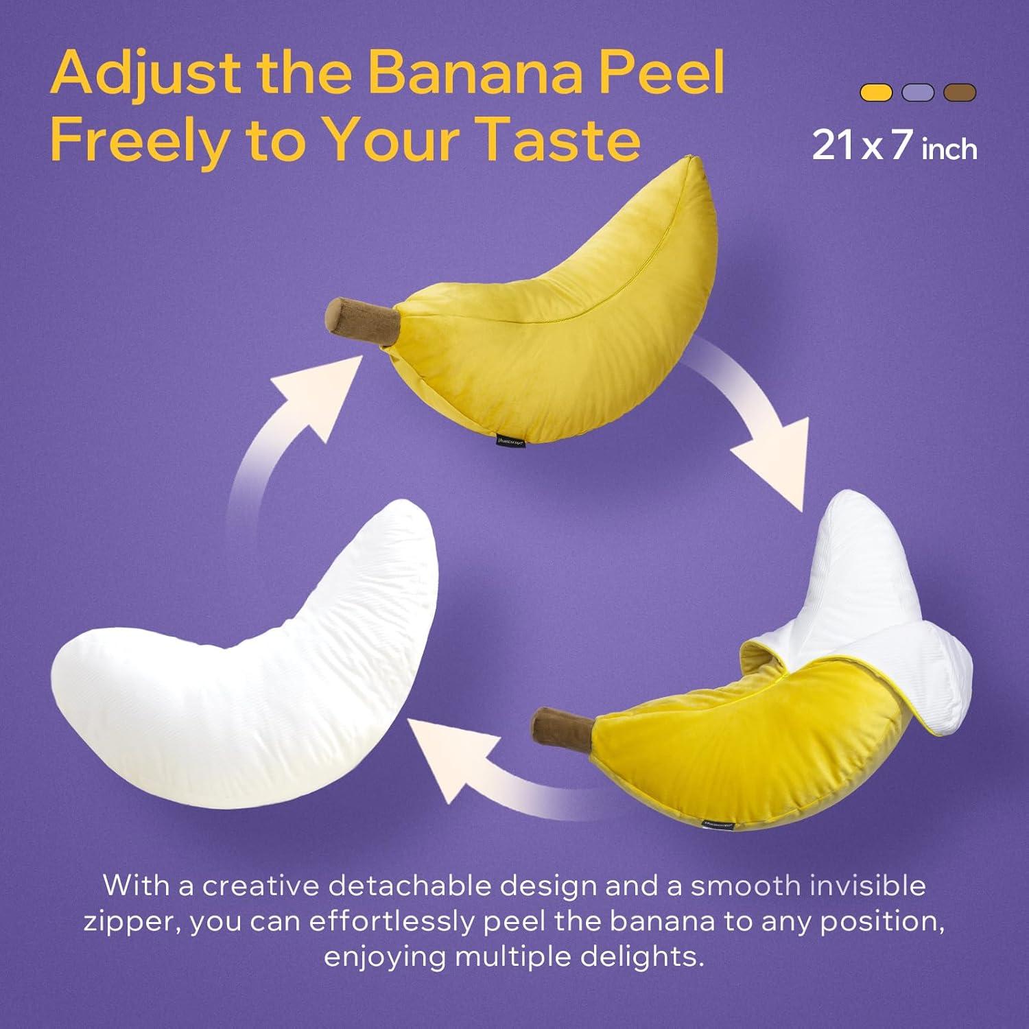 Phantoscope Fruit Shaped Pillows Series Lemon Shaped Throw Pillow, Fun Home Decor of Fruit Themed Shaped Cushions, Decorative Shaped Pillow for Couch Bed and Chair, Yellow, 10 x11.5 inches