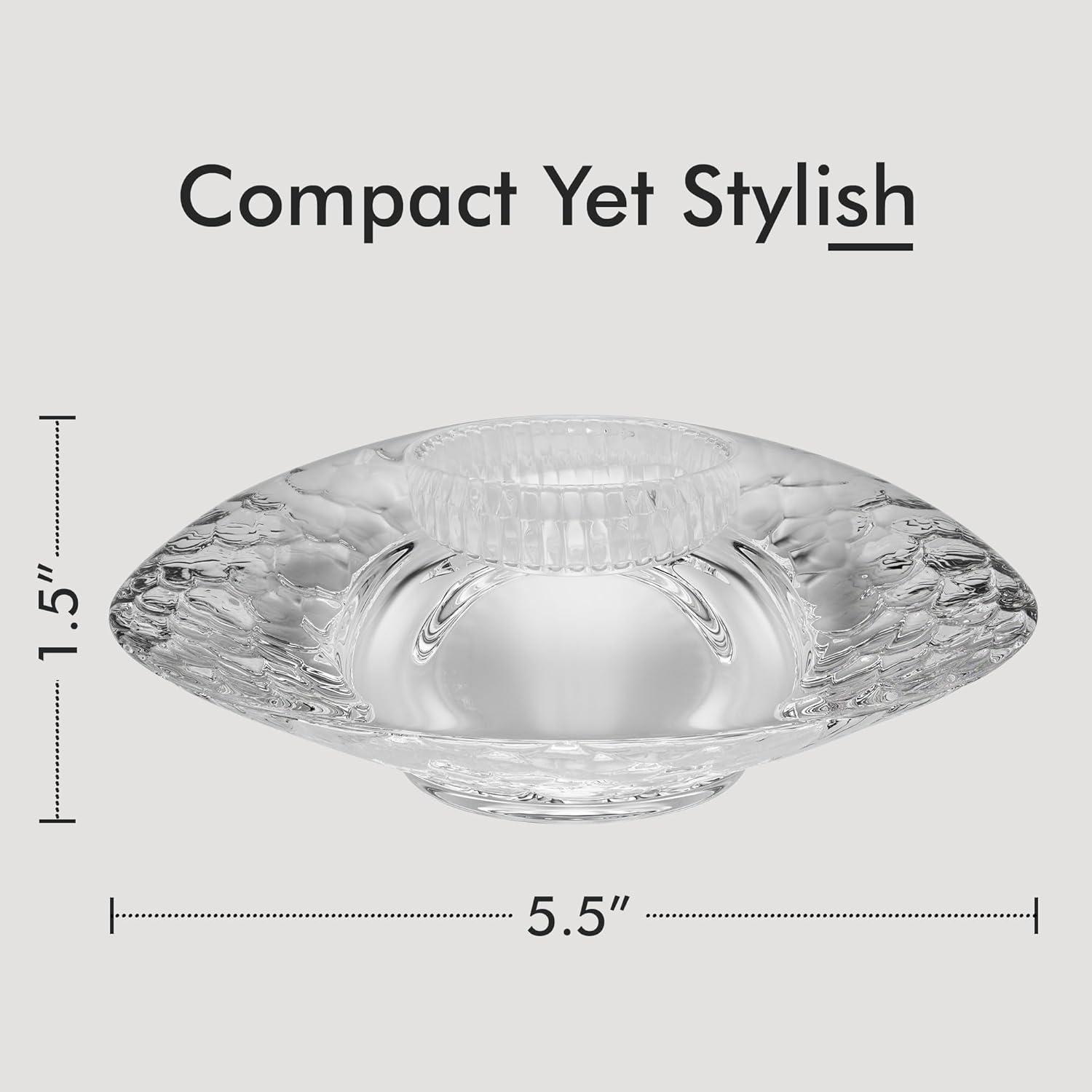 Orrefors Discus 1.75'' H Crystal Tabletop Votive Holder