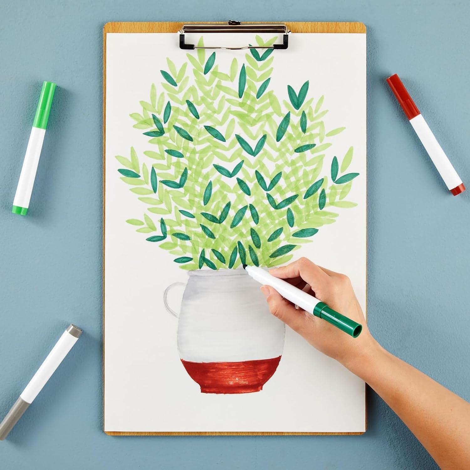 Juvale Extra Large 11x17 Clipboard with Low-Profile Clip, Wooden Vertical Clip Board