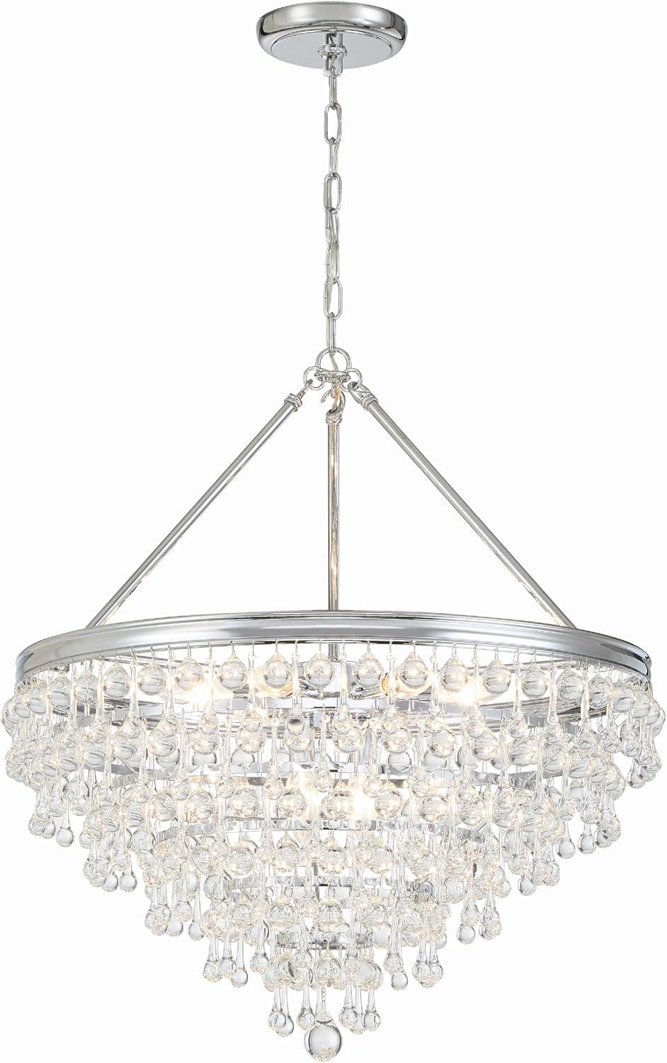 Crystorama Lighting Calypso 8 - Light Chandelier in  Polished Chrome