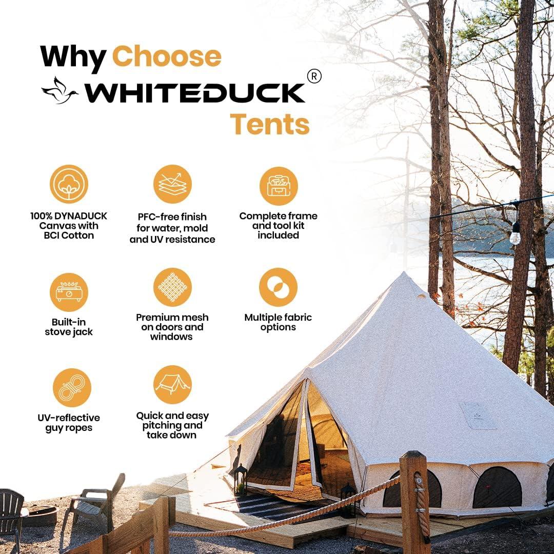 White Duck Outdoors 13ft Avalon Bell Tent (Fire & Water Repellent)