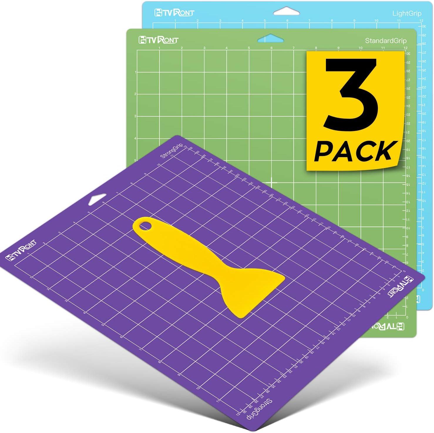 HTVRONT 3 Pack 12" x 12" Standard Grip Cutting Mat for HTVRONT Explore Air 2/Air/One/Maker