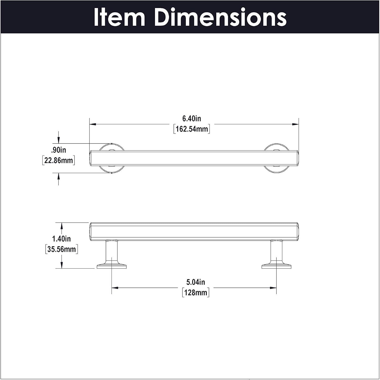 Brushed Nickel 5-1/16" Bar Cabinet Pull with Mounting Hardware