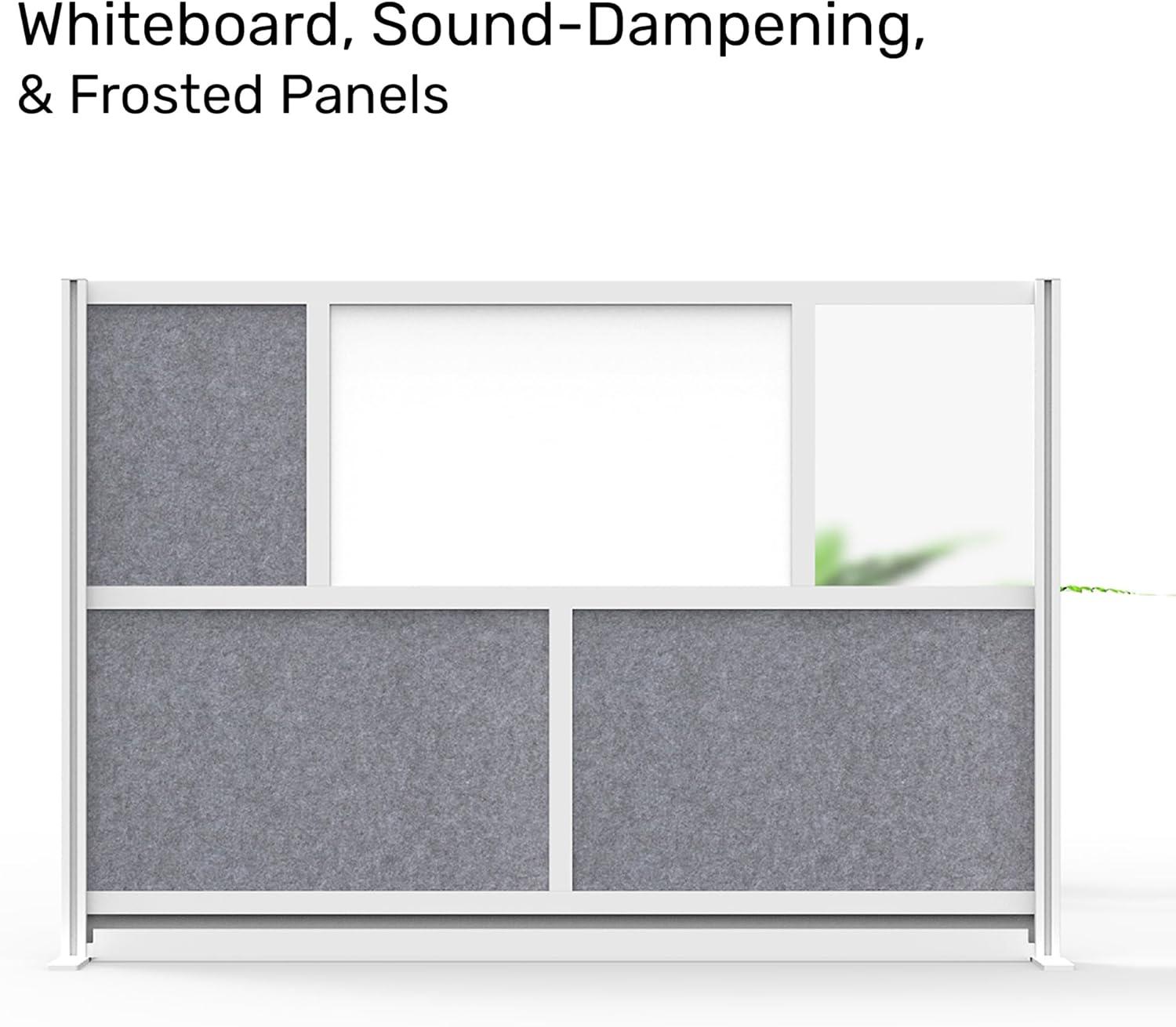 Stand Up Desk Store ReFocus Modular and Expandable Office Partition Wall System (70" W x 48" H Freestanding / Starter Divider Wall)