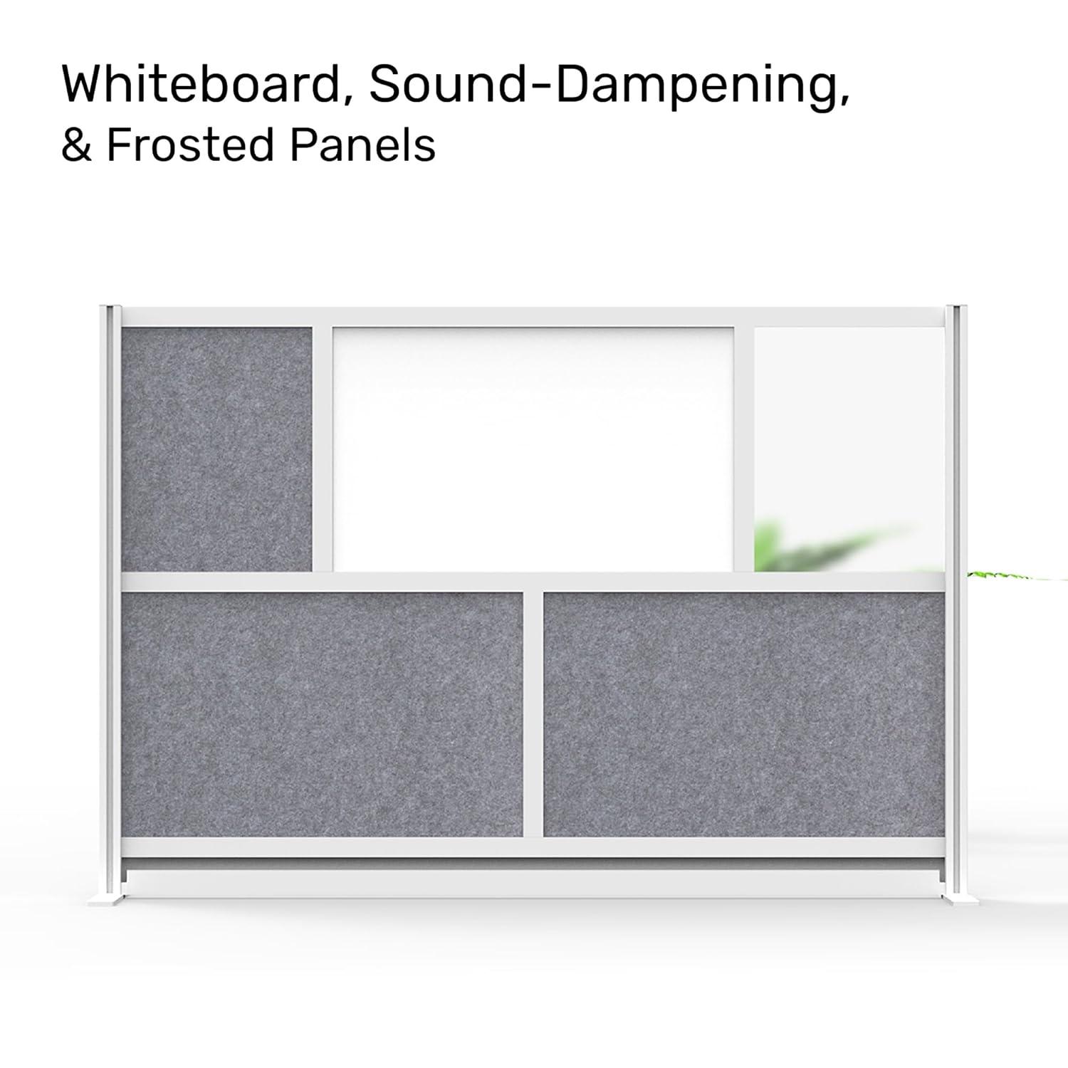 Stand Up Desk Store ReFocus Modular and Expandable Office Partition Wall System (70" W x 48" H Freestanding / Starter Divider Wall)