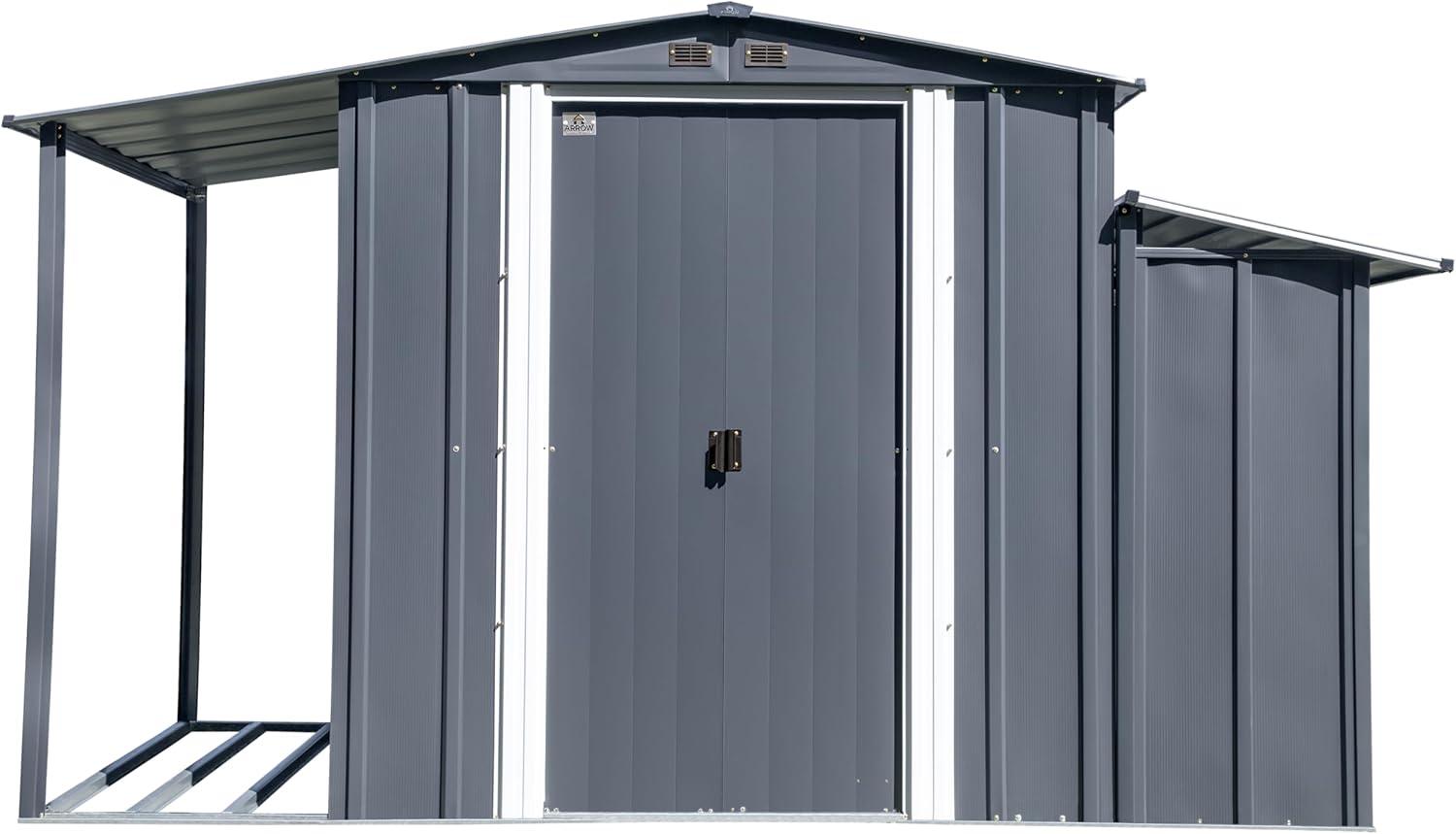 Arrow 3-In-1 Steel Utility Shed
