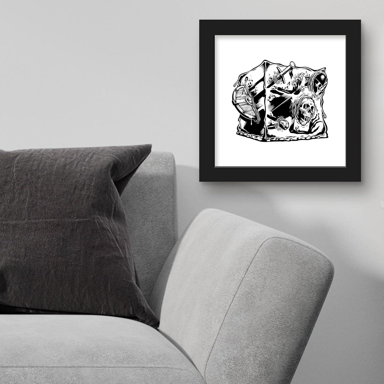 Gallery Pops Dungeons & Dragons - Classic Gelatinous Cube Wall Art, Black Framed Version, 12" x 12"