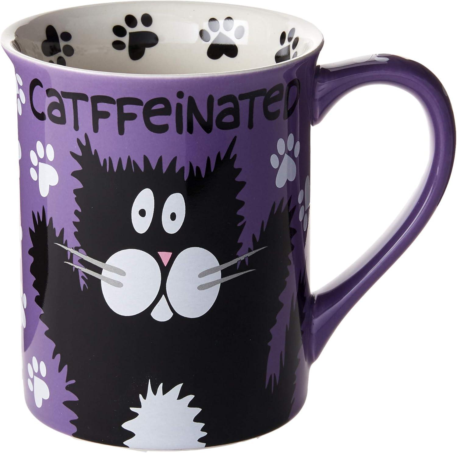 Catffeinated Purple Ceramic 16 oz Mug