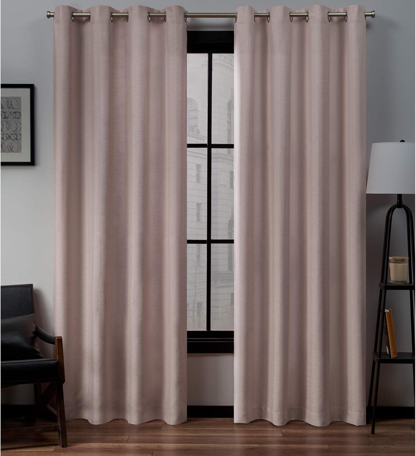 Loha GT Aaliyah Solid Color Semi-Sheer Grommet Curtain Panels