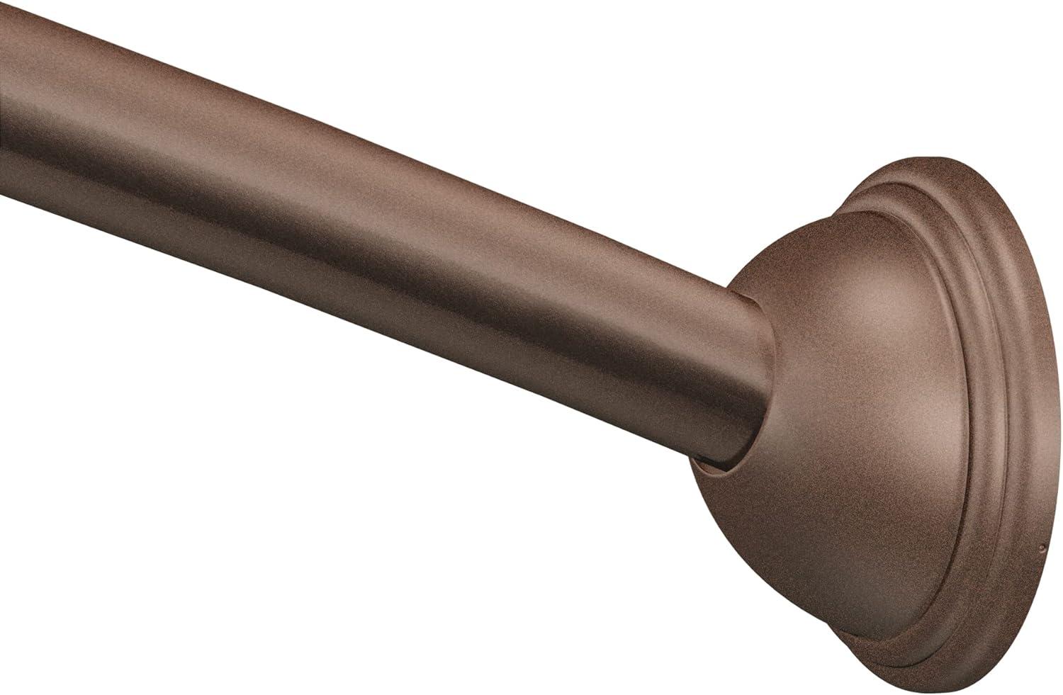 Moen 54-Inch to 72-Inch Adjustable Length Fixed Mount Single Curved Shower Curtain Rod