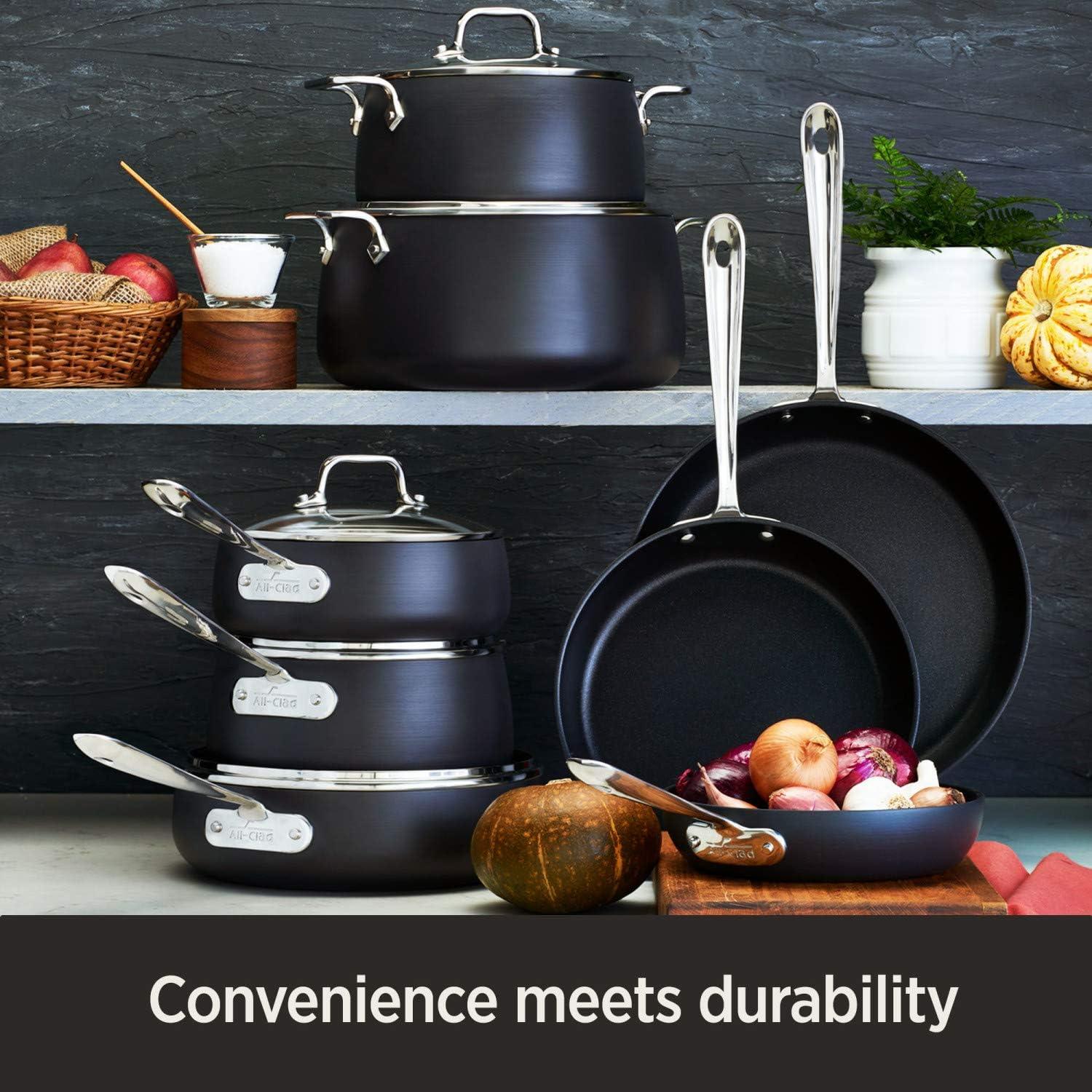 All-Clad 4-Quart Nonstick Hard-Anodized Aluminum Sauté Pan with Lid