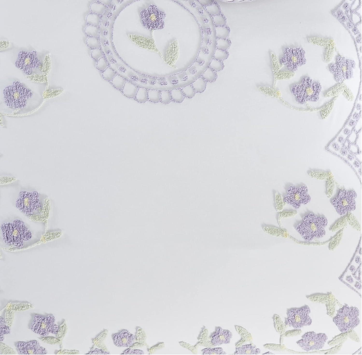 Bloomfield Lavender Floral Chenille Cotton Valance 60 x 40