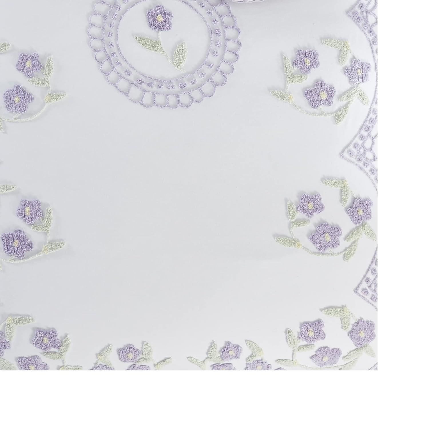 Better Trends Bloomfield 100% Cotton Chenille Coverlet/Bedspread Machine Washable Ultra Soft Floral Pattern All Season Bedding