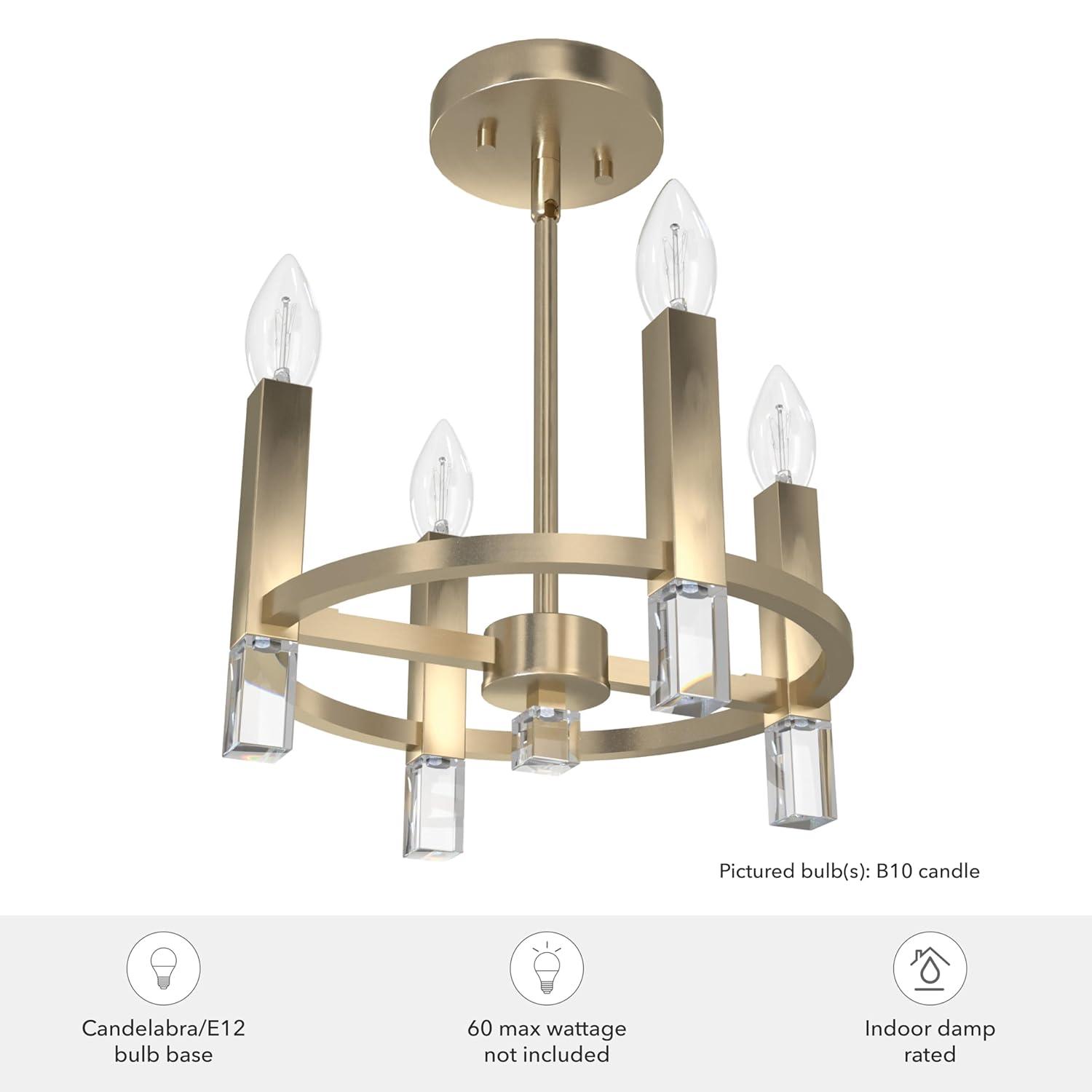 Hunter Sunjai 4 Light Semi-Flush Ceiling Light Fixture