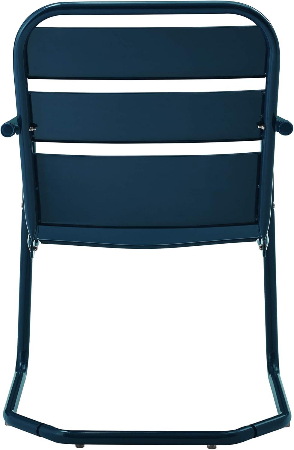 Brighton 2pc Metal Chair Set - Navy - Crosley