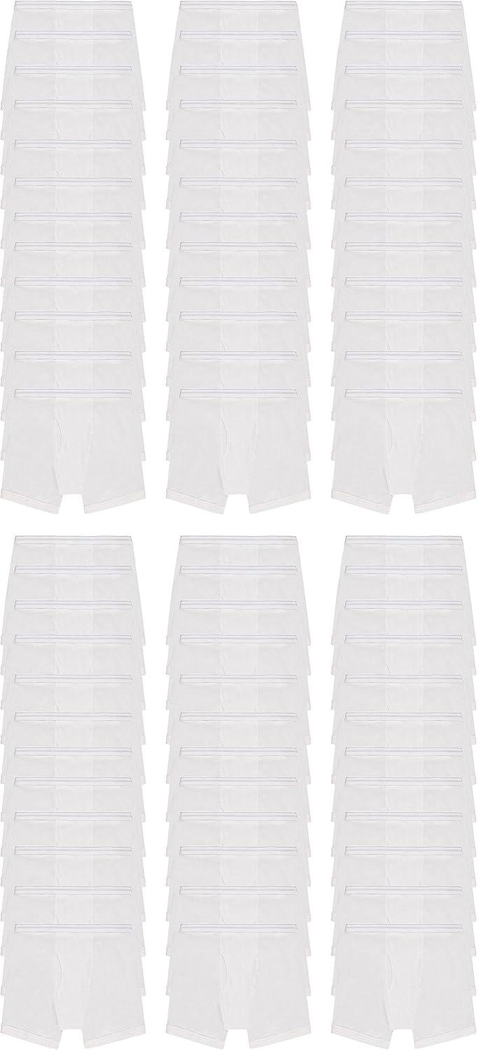 BILLIONHATS 72 Pack Men's Cotton Briefs, Bulk Donation for Homeless Shelters, Wholesale Underwear for Men, Size Small to 5XL