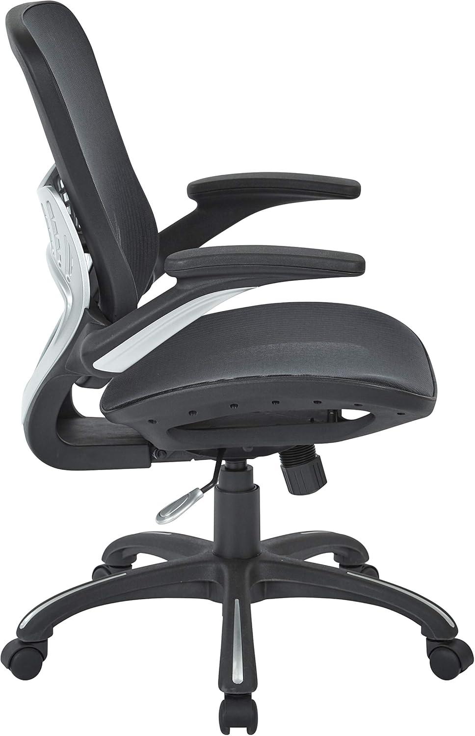 Mesh Black Fabric Seat and Back Managers Chair by Office Star