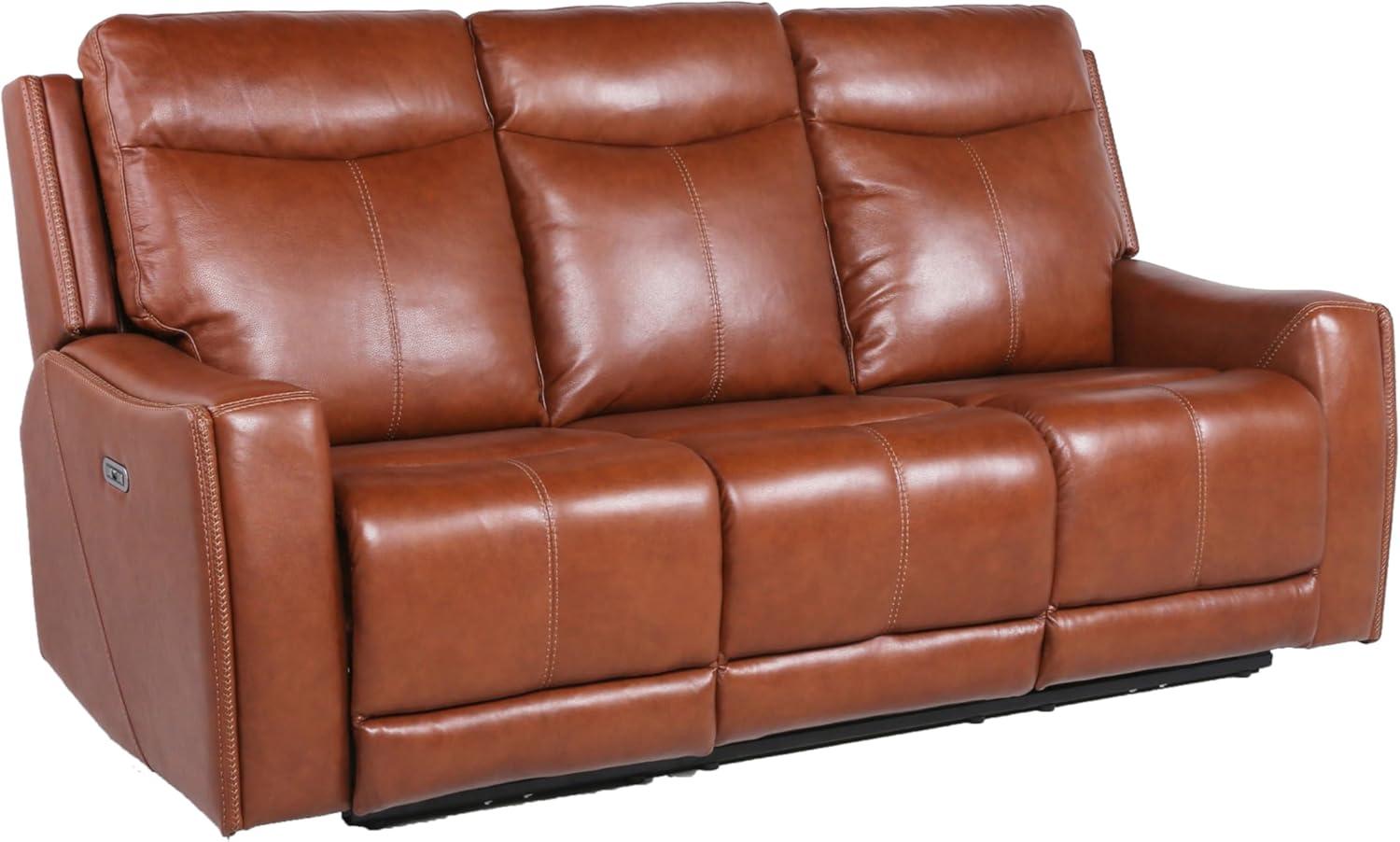 Natalia Power Recliner Sofa Caramel Leather - Steve Silver Co.