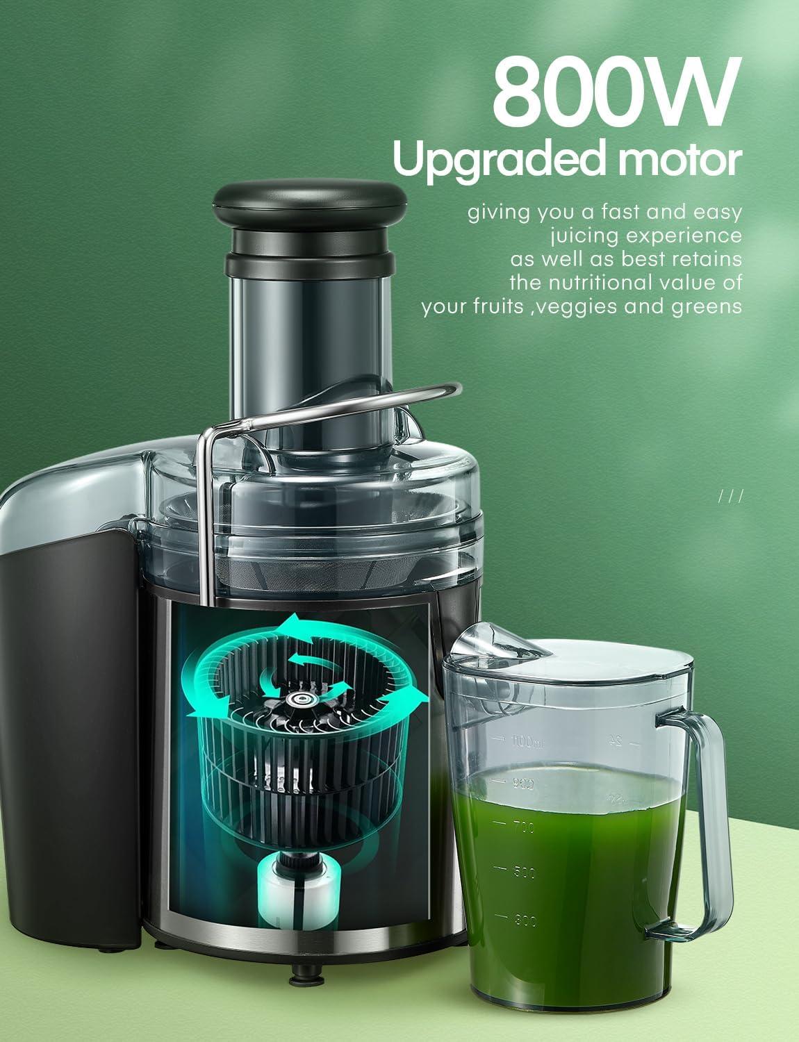 Juicer Machine 1000W,  Juice Extractor,  3" Feed Chute for Whole Fruit Vegetable, Easy to Clean