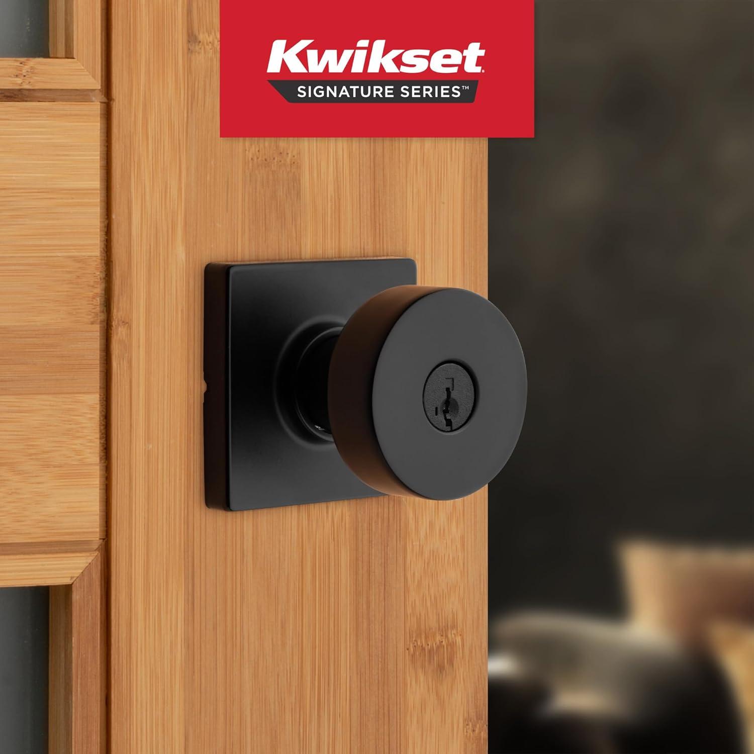Pismo Keyed Door Knob with Square Rosette and Smartkey