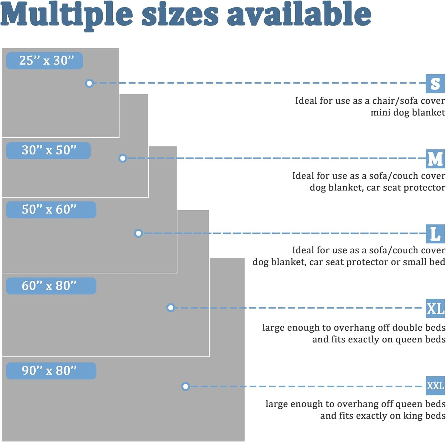 Kritter Planet Waterproof Dog Blanket, Reversible Water Proof Pet Blanket for Couch, Bed & Sofa, Washable Couch Covers for Dogs - Protects Furniture