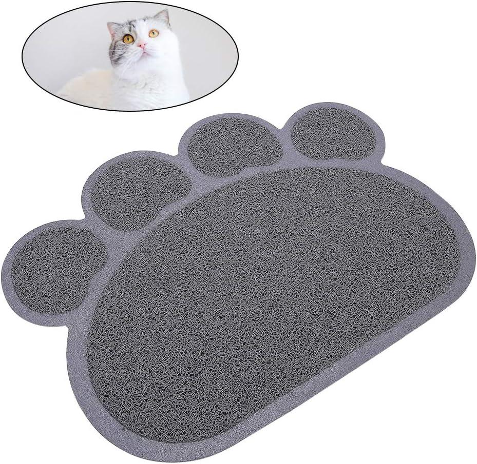 Kitty Litter Box Starter Kit - Small Cat Litter Pan Without Lid, Litter Mat, Scoop and Bowl for Kitten Within 3 Months (PinkScoop Set)