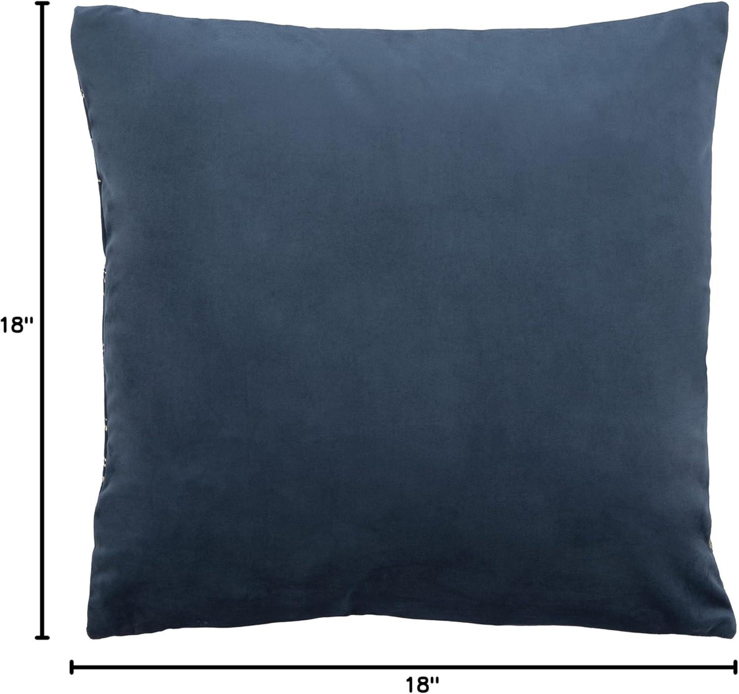 Yari Pillow - Royal Blue/Tan - 18"X18" - Safavieh