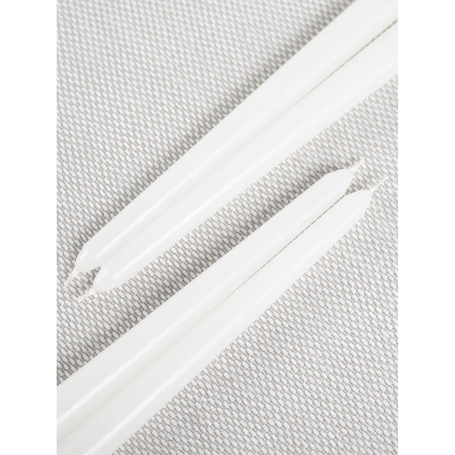 Candwax 10 inch Taper Candles Set of 4 - Dripless Taper Candles and Unscented Candlesticks - Perfect as Dinner Candles and Household Candles - White Candles