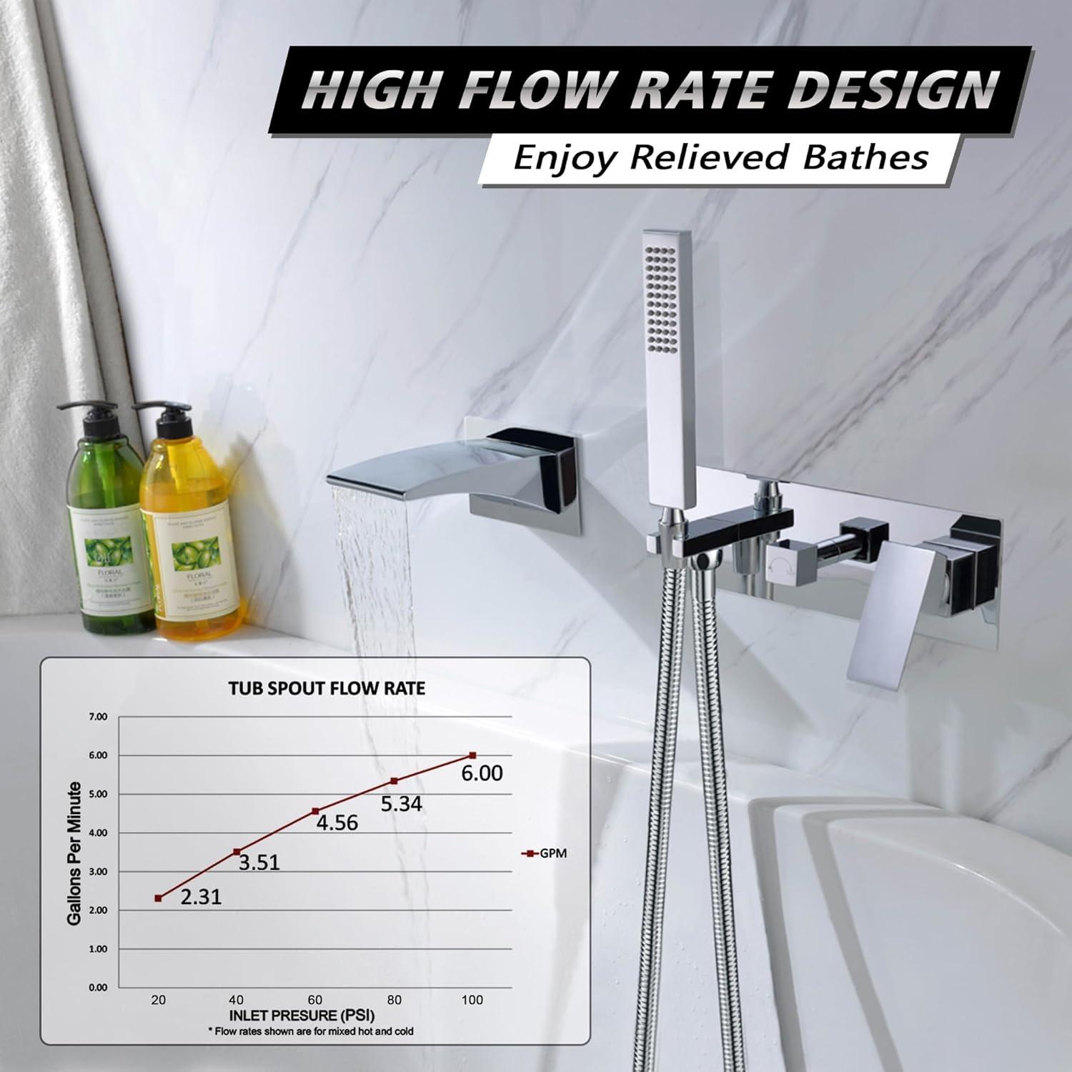 1 Handle Bathroom Waterfall Faucet with Diverter