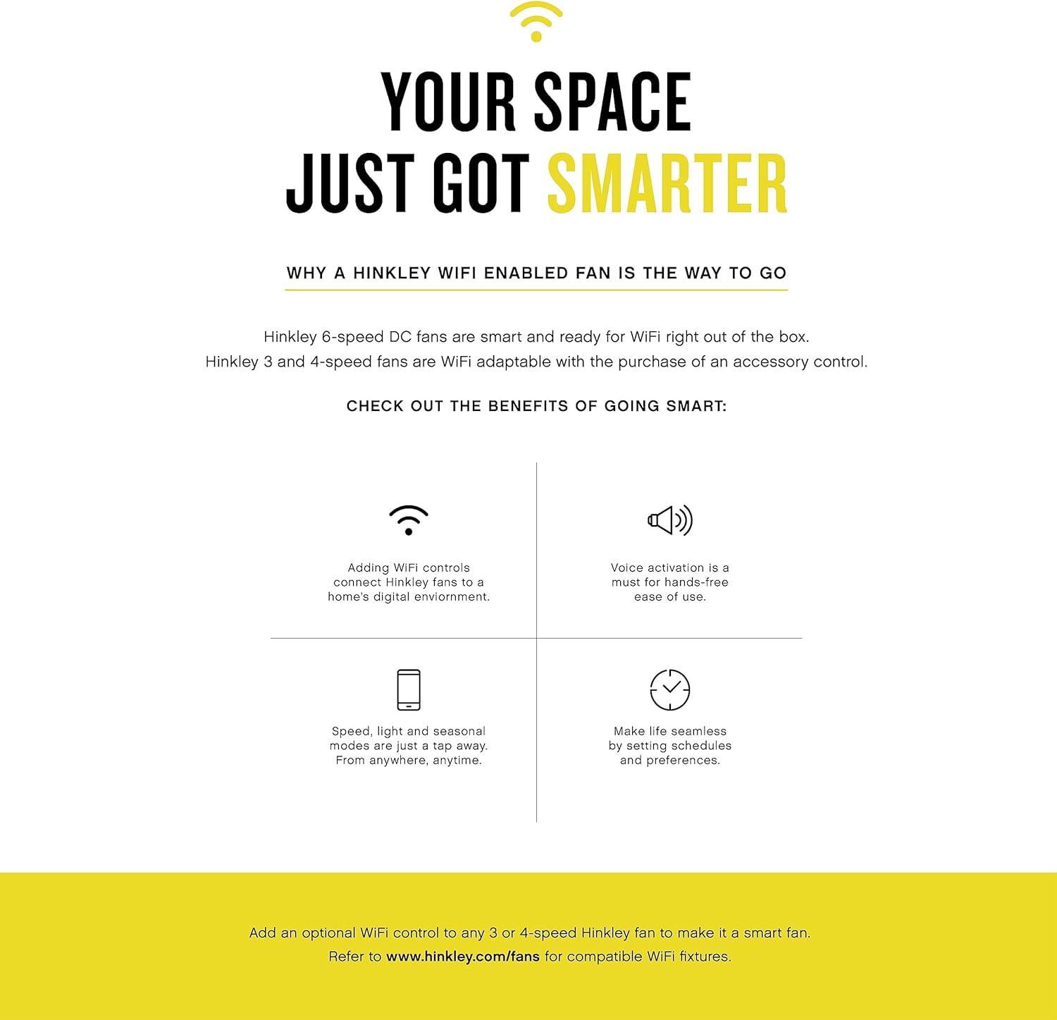 Vail Flush 52" Indoor/Outdoor Smart Ceiling Fan with Integrated LED + HIRO Remote