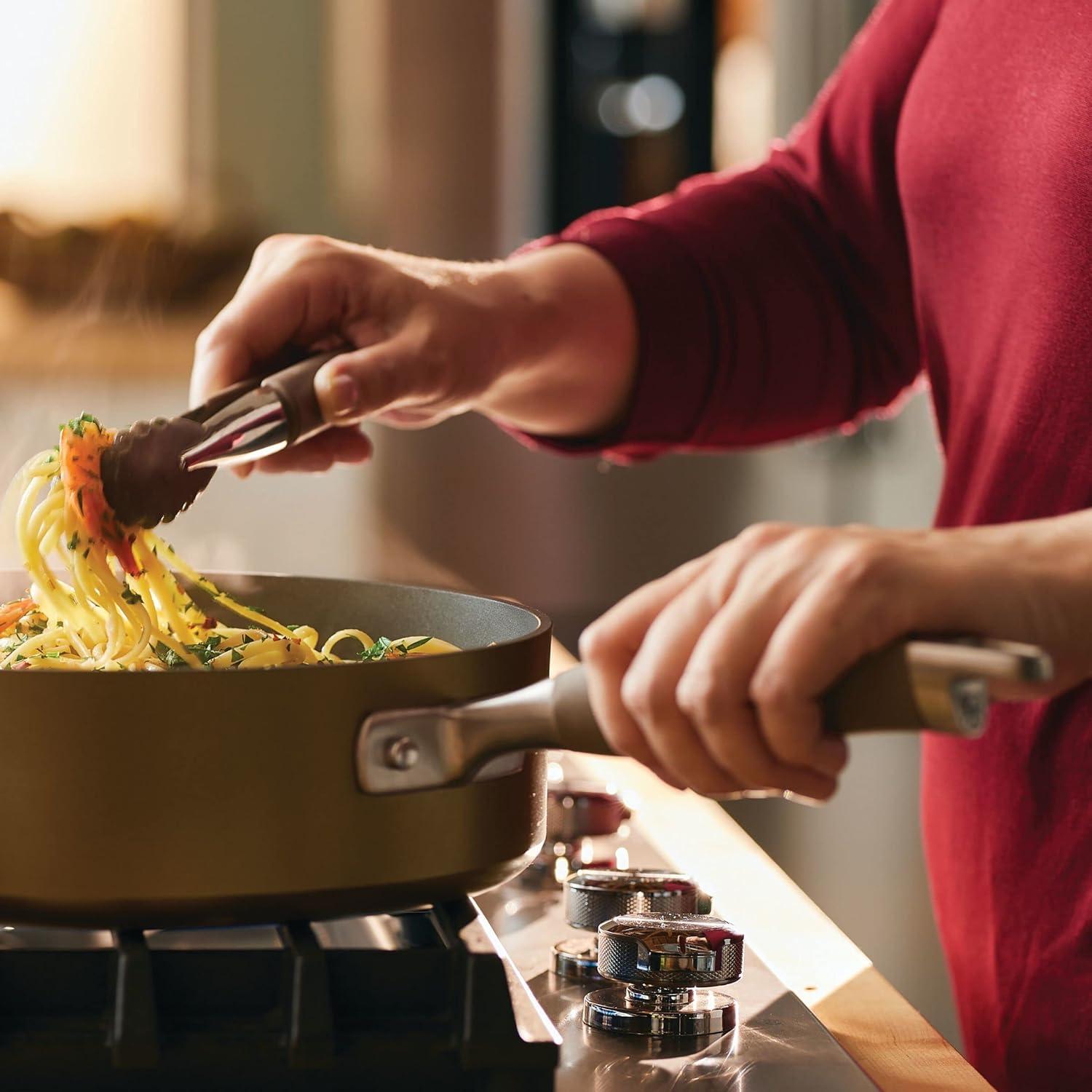 Anolon Anolon Advanced Home Hard Anodized Nonstick Deep Frying Pan / Skillet with Lid, 12 Inch