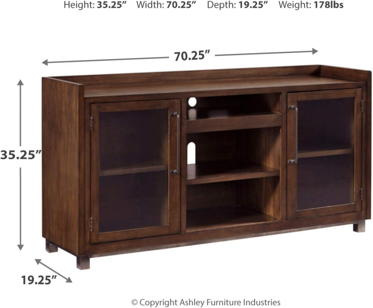 Dazya TV Stand for TVs up to 70" with Fireplace Included