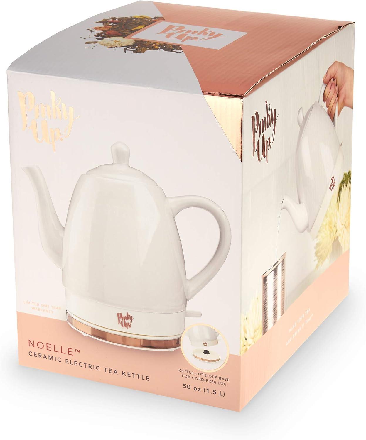 Pinky Up Noelle 1.5 Quarts Ceramic Electric Tea Kettle