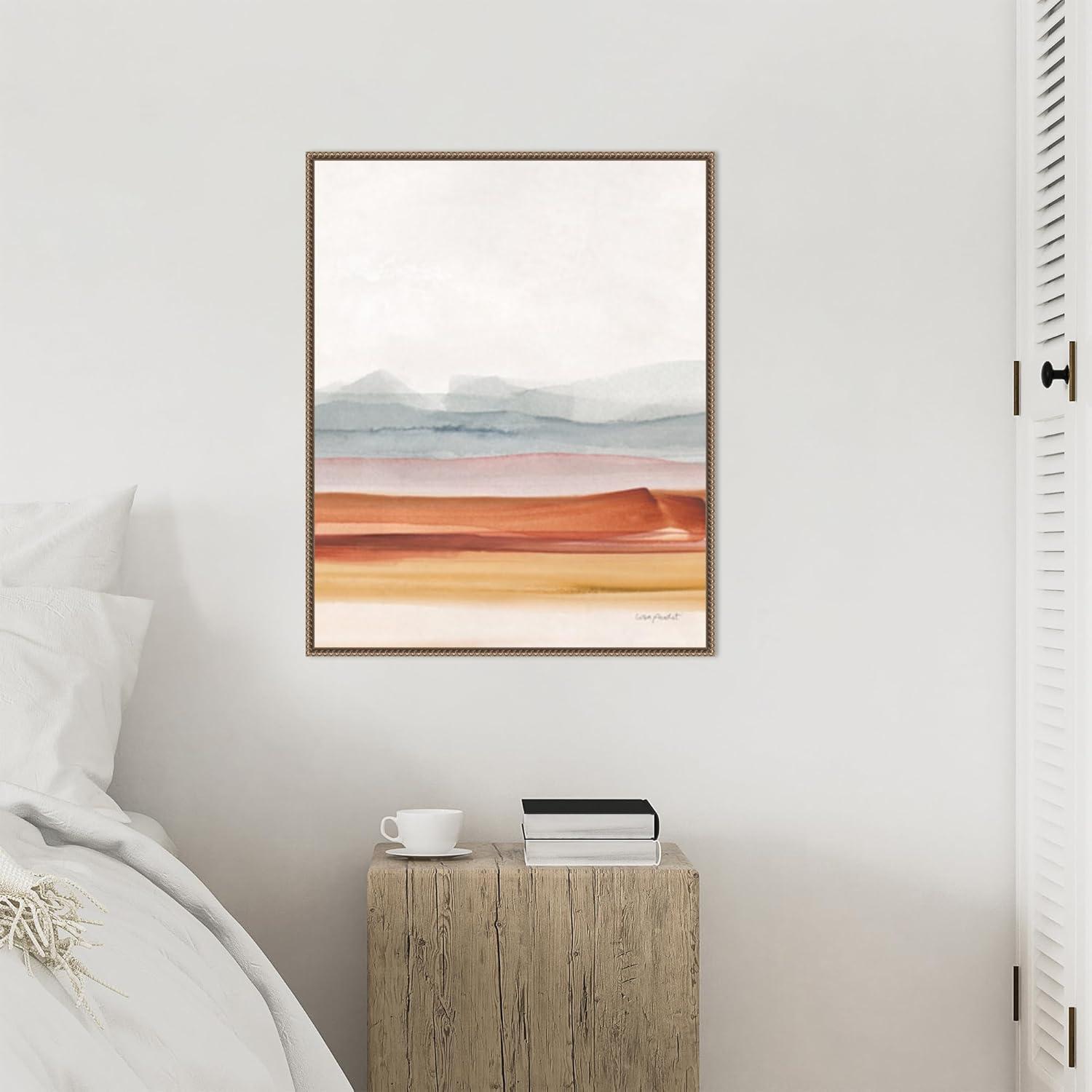 23"x28" Sierra Hills 02 by Lisa Audit Framed Canvas Wall Art Print Bronze - Amanti Art: Modern Polystyrene Framed Lithograph