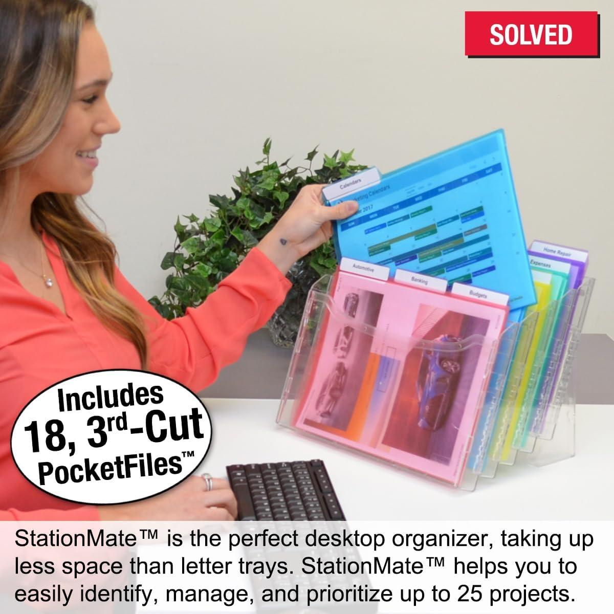 Ultimate Office StationMate™ StepUp File Desktop Organizer with 18, 3rd-Cut PocketFile Project Files