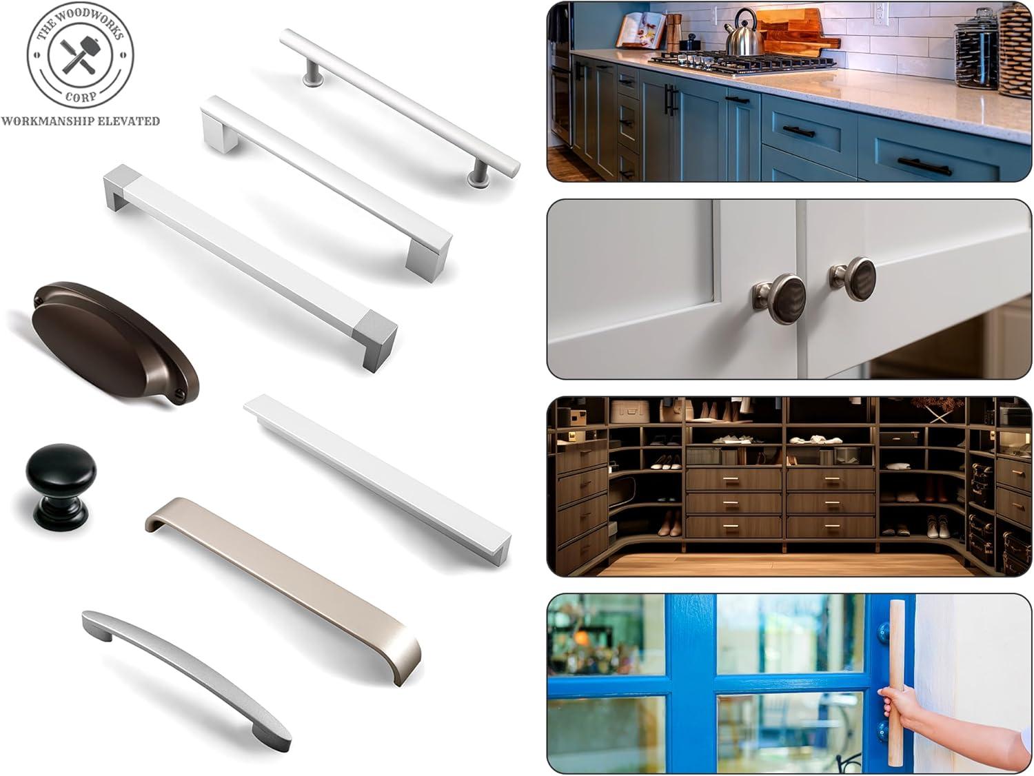 The Woodworks Corp Cabinet Hardware Jig Tool - Precise Drilling Cabinet Handle Jig - Adjustable Cabinet Jig - Perfect for Kitchen Handles - Jig for Handles and Pulls C57