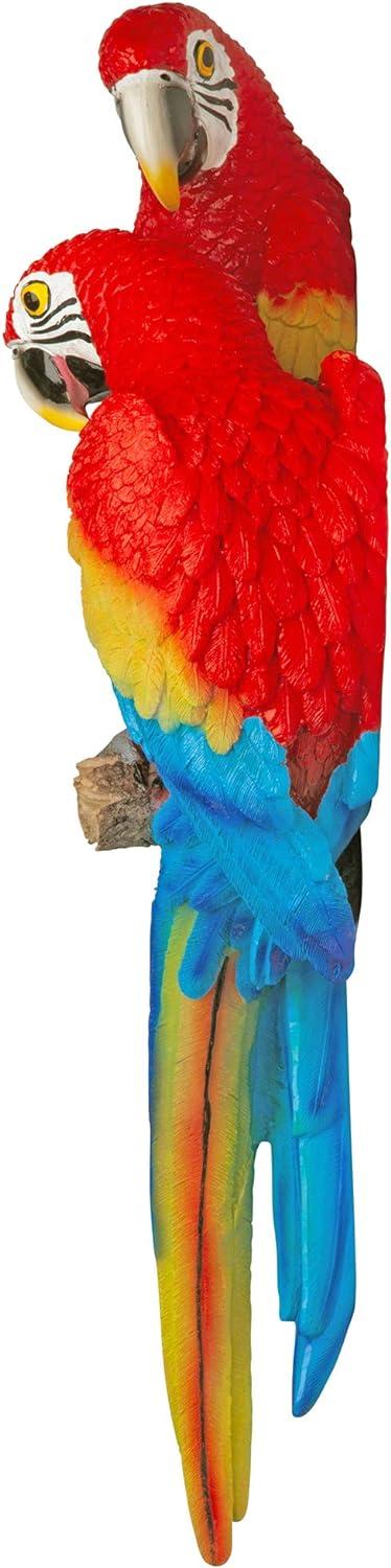 Design Toscano Tropical Scarlet Macaws Wall Sculpture