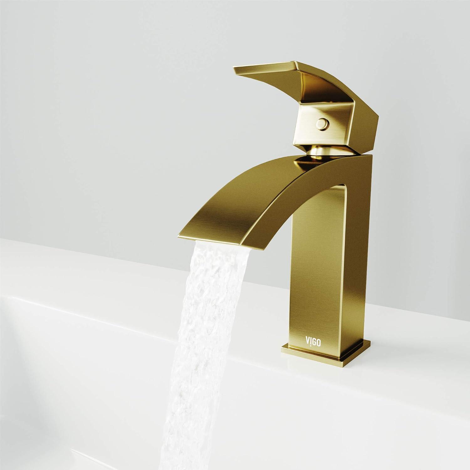 VIGO Satro 7" H Single Handle Single Hole Bathroom Faucet VG01015MG
