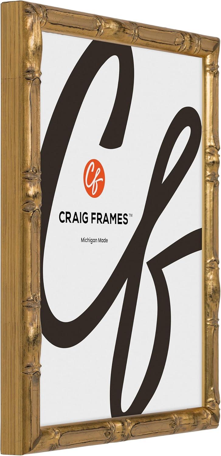 Vintage Bamboo Champagne Gold Picture Frame