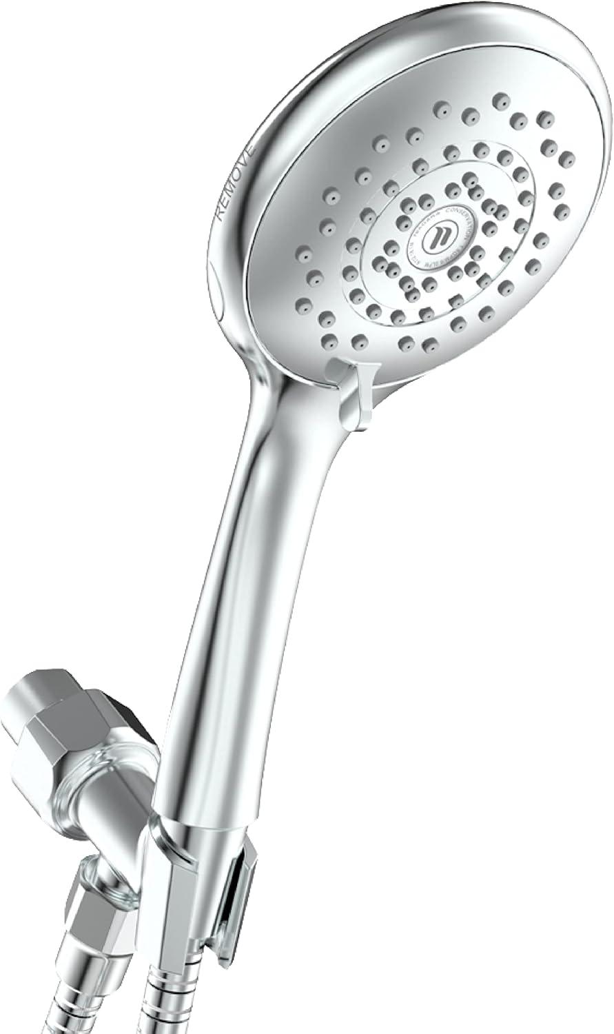 Niagara Conservation Healthguard 5-Spray with 1.5 GPM Wall Mount Handheld Shower Head - Chrome with Removable Faceplate