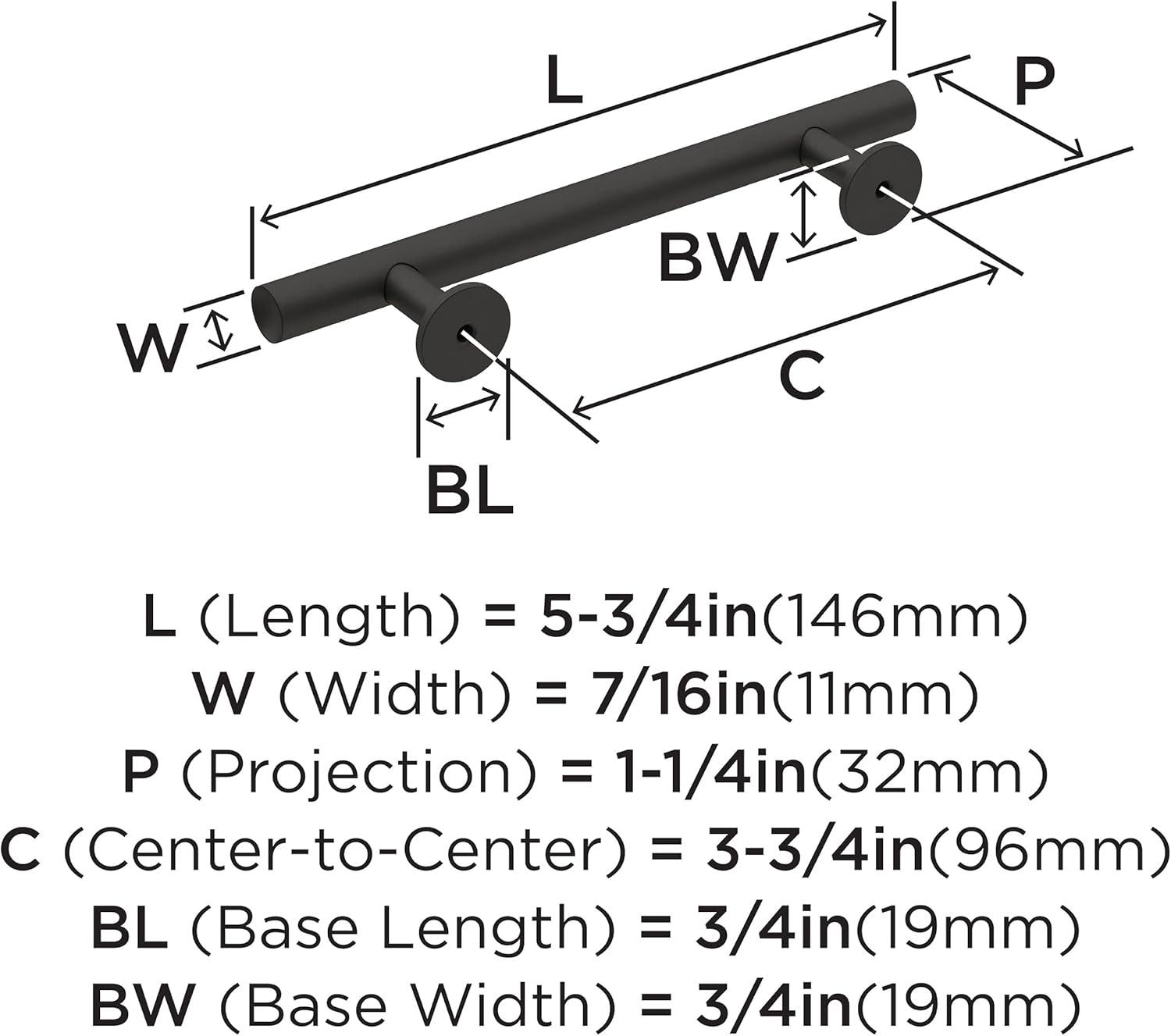 Radius 3 3/4" Center To Center Bar Pull