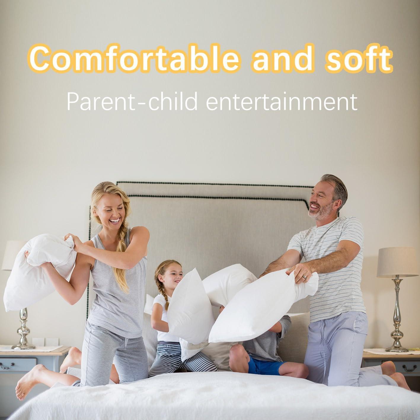 THROW PILLOW, SOFA PILLOW, OUT DOOR PILLOW, COUCH PILLOW, BEDDING PILLOW Inserts (Set of 2, White), 18x18 Inches - Lightweight Fillers for Sofa, Bed, and Home Décor (18x18 Inch (Pack of 2)