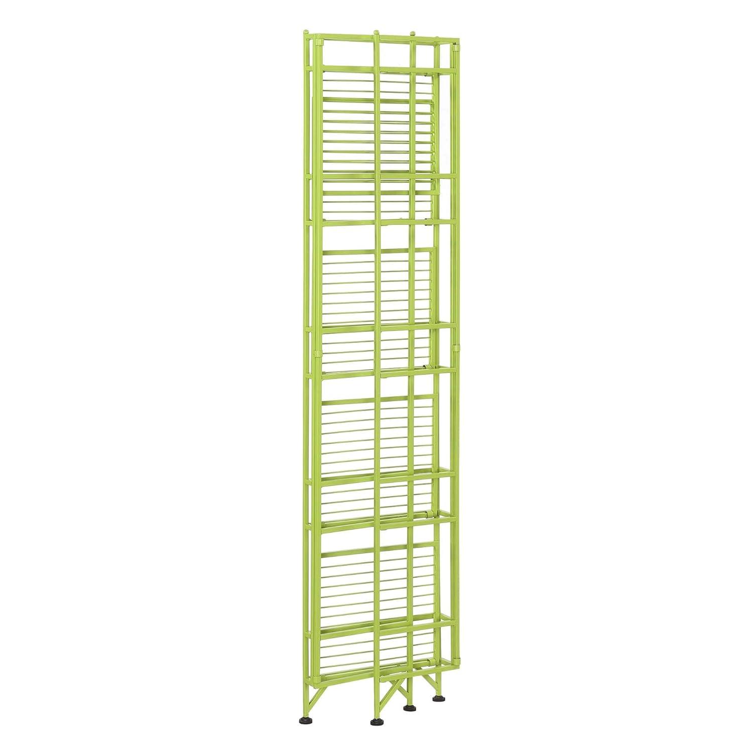 Convenience Concepts Xtra Storage 5 Tier Folding Metal Shelf, Lime