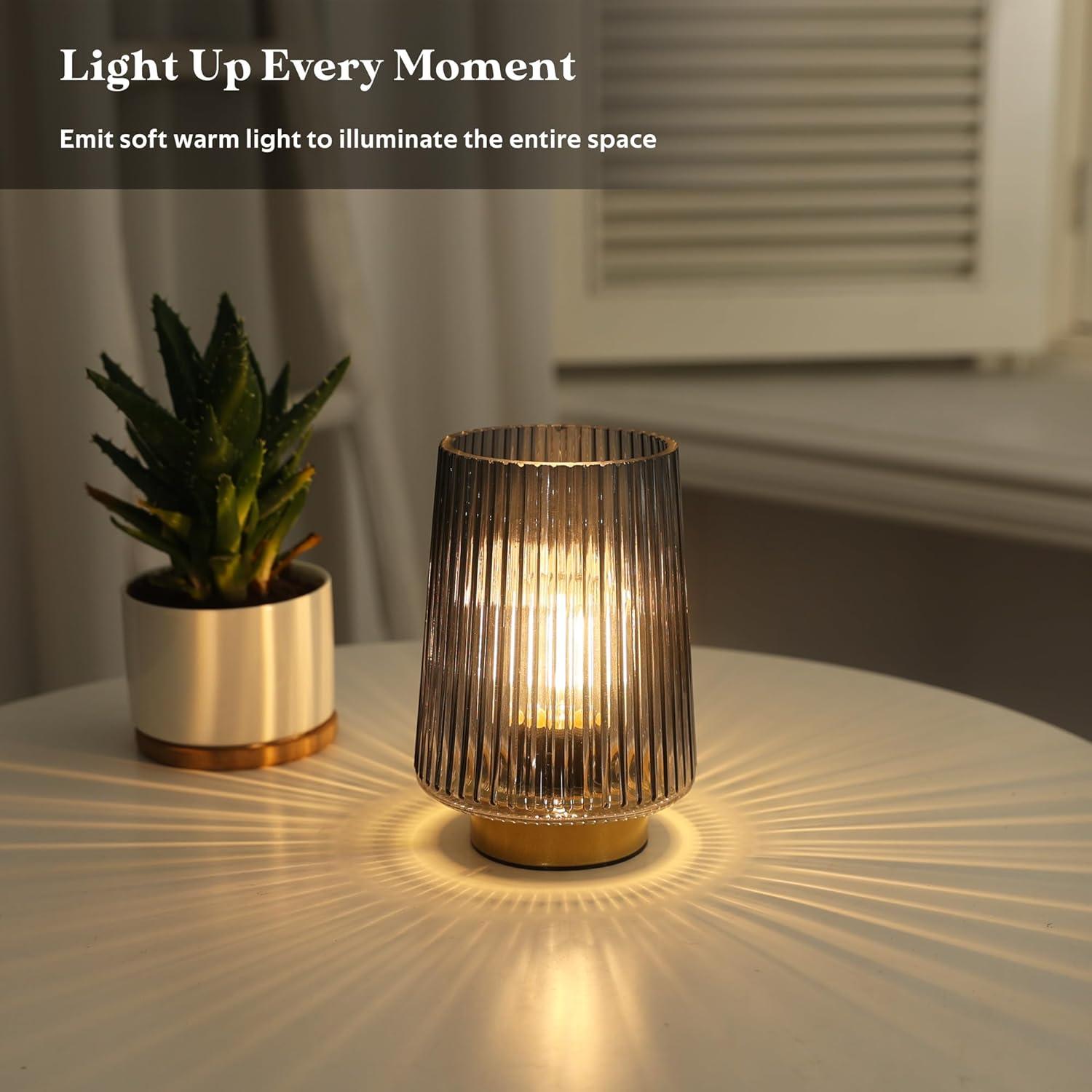 Latitude Run® Battery Operated Lamp With Timer, Table Lamps For Bedroom